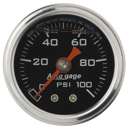 AUTO METER PRESSURE GAUGE, 0-100 PSI, SPORT-COMP 2174